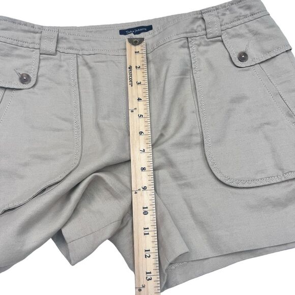 Tara Jarmon Shorts Sz 42 Tan Linen and Cotton Shorts - Picture 6 of 8